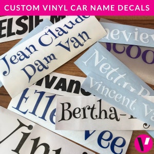 Campervan Name Vinyl Decal Sticker - Multiple Font and Colour Choices - Mazda Bongo Ford Freda Friendee VW Volkswagon Motorhome Camper Car