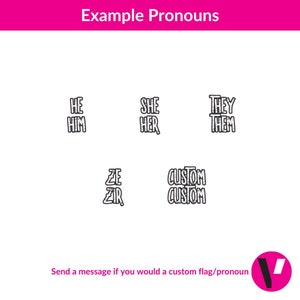 Pronoun Pin Badges - Gender - She/her - He/him - They/them - Ze/zir ...