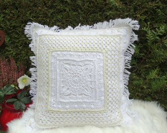 Cushion cover "Granny Squares" cushion crochet cushion / vintage shabby