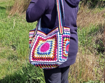 Good Mood Crochet Bag Granny Squares XL