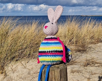 Crochet rabbit / 19 cm tall