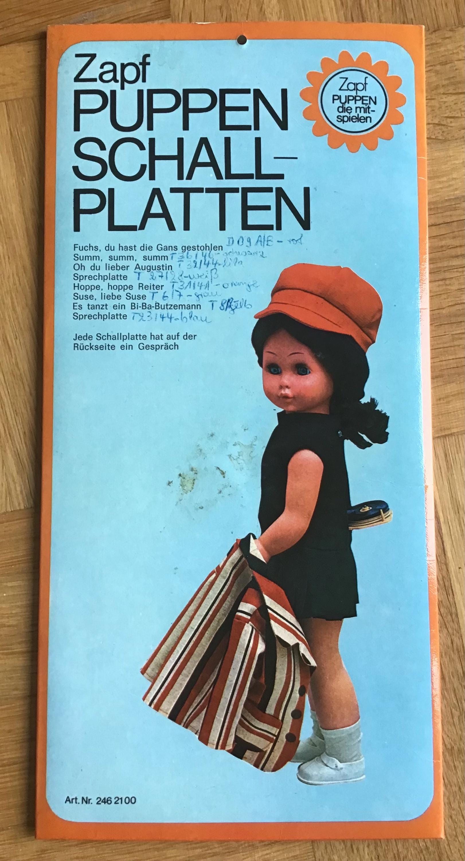 Original Vintage ZAPF Puppen Schallplatten Sprechplatten - Set mit