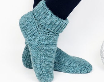 EN/DE Warm house socks "Calm" (size 35-46, knitted look)