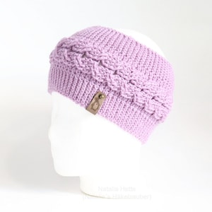 EN/DE Headband with the cable braid pattern, All sizes