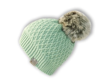 EN/DE (PDF) Warm beanie "Flora" (sporty or slouchy, all sizes)