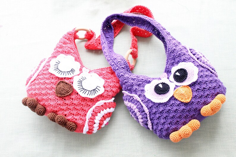 EN/DE Children's bags Owl, 25 cm width x 30 cm height image 2