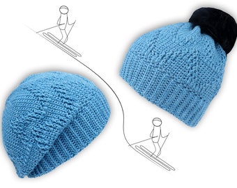 DE (PDF)/Ski cap "Everest", all sizes, relief pattern