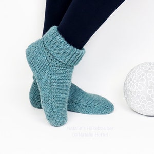 EN/DE Warm house socks "Calm" (size 35-46, knitted look)