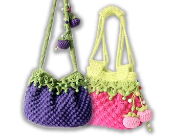 Sacs pour enfants EN/DE "mûre et framboise", 2 variantes.