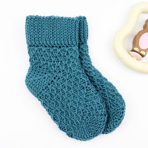 EN/DE Baby & children socks with the honeycomb pattern (size 0 m.-5,5 y.)