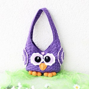 EN/DE Children's bags Owl, 25 cm width x 30 cm height image 3