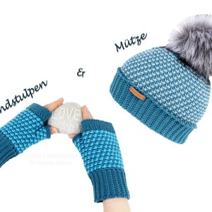 EN/DE 2 PDFs + videos Set: hand sleeves & beanie "Casual"