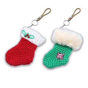 EN/DE Keychain (Christmas tree decor) &quot;Christmas stocking&quot;
