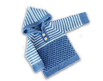 EN/DE pull bébé & enfant "Kai", taille. 50-128, une ou deux couleurs