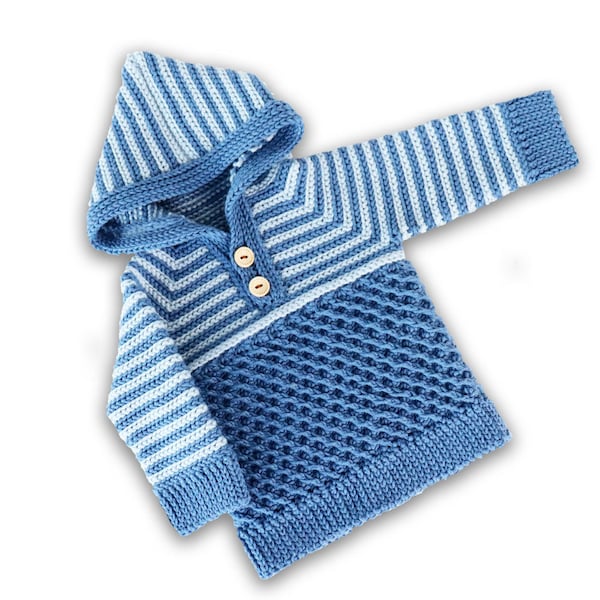 EN/DE Baby & children's sweater "Kai"  (Raglan, size: 0 m.-5 y.)