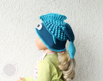 Bonnet de poisson EN/DE "Big Fish (toutes les tailles, motif picots)