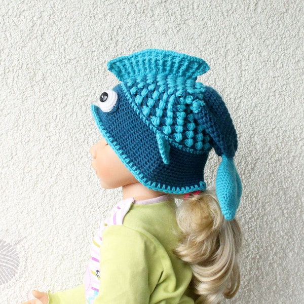 Bonnet de poisson EN/DE "Big Fish (toutes les tailles, motif picots)