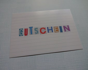 Postkarte „Gutschein“ - GS72