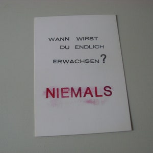 Postkarte Niemals N05 Bild 1