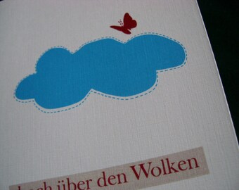 Trauerkarte  „Hoch über den Wolken“