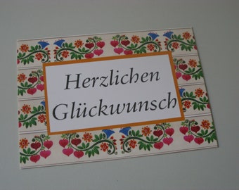 Postkarte „Herzlichen Glückwunsch retro“ - HG51