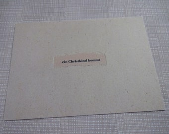 Postkarte  "Ein Christkind kommt" A6 - !!!100% RECYCLINGPAPIER!!! - EC 77