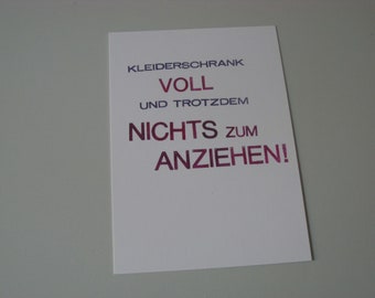 Postkarte „Nichts zum Anziehen“ - NA69