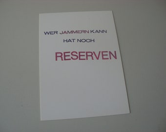 Postkarte „Reserven“ - R15