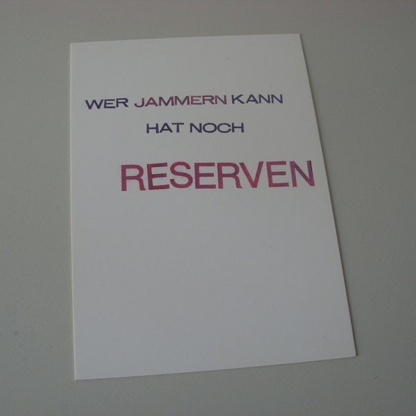 Postkarte „Reserven“ - R15