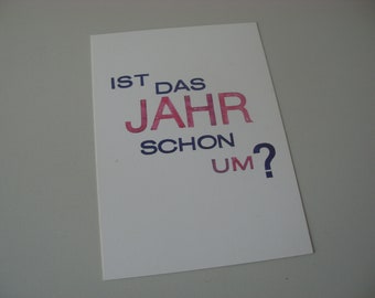 Postkarte „Ist das Jahr schon um?“ - JU43