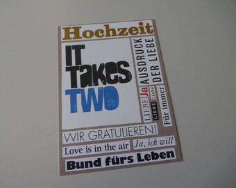 Postkarte „Hochzeit“ - H09