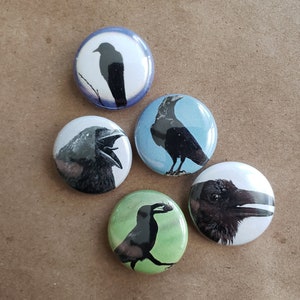 5 Crows 1&quot; Buttons/Badges/Pins
