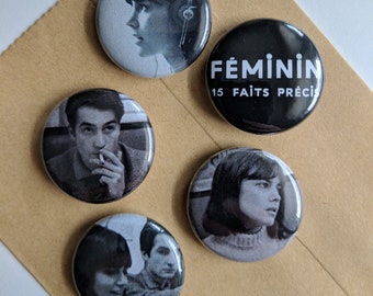 5 Masculin Féminin 1" Buttons/Badges/Pins (No. 1)