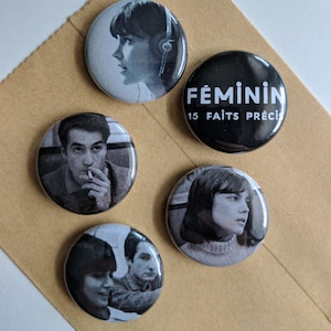 5 Masculin Féminin 1&quot; Buttons/Badges/Pins (No. 1)