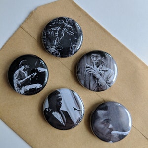 5 Free Jazz 1&quot; Buttons/Badges/Pins (No. 2)
