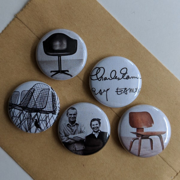 5 Eames 1" Buttons/Badges/Pins