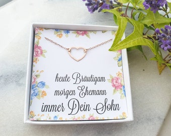 Brautmutter • Bräutigammutter Kette • Hochzeit • Geschenk •  Danke Eltern  •  Braut • Halskette • personalisierte Kette • Initialenkette