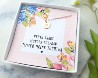 Brautmutter • Bräutigammutter Kette • Hochzeit • Geschenk •  Danke Eltern  •  Braut • Halskette • personalisierte Kette • Initialenkette