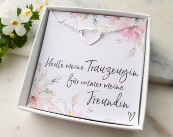 Trauzeugin Armband • FREUNDIN • Hochzeit • Geschenk •  Danke  •  Braut • Armkette • personalisiertes Armband • Herzarmband