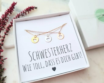 Trauzeugin Kette • Schwester • Hochzeit • Geschenk • Danke • Halskette • personalisierte Kette • Schwesterherz • Lieblingsmensch Geburtstag