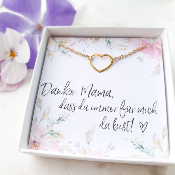 ARMBAND Mama Danke Muttertag Herz Silber Rosegold Gold