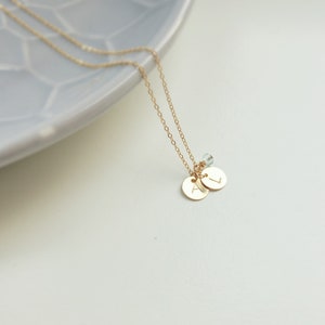 Initialen Kette Rosegold Liebe tiny coins Bild 3