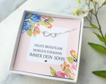 Brautmutter • Bräutigammutter Kette • Hochzeit • Geschenk •  Danke Eltern  •  Braut • Halskette • personalisierte Kette • Initialenkette