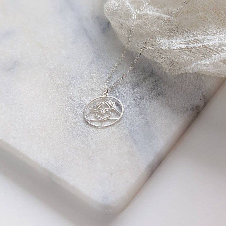 Heart Necklace Wedding Anniversary Gift for Her Necklace Love Gift Best Friend Gift for Birth Mom Necklace image 2