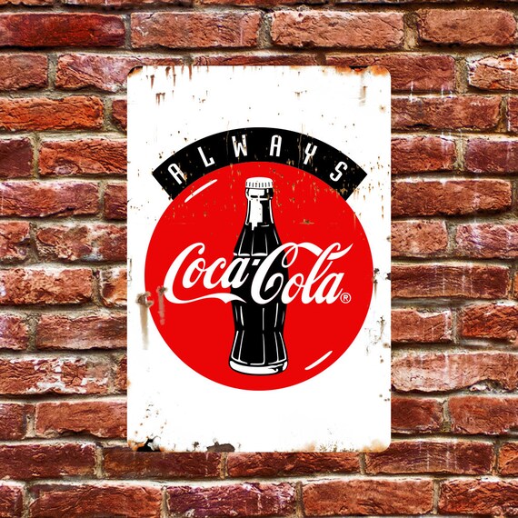 COCA COLA Tin metal sign plaque wall decor poster garage shed | Etsy