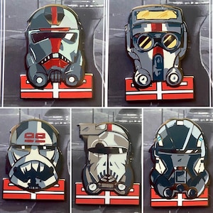 Star Wars The Bad Batch Enamel Pins - Hunter, Crosshair, Wrecker, Tech, Echo / Backpack Pin / Jacket Pin / Limited Edition / Star Wars Pin