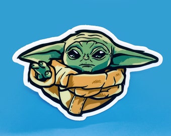 Star Wars Sticker Grogu / Vinyl Sticker / Laptop Sticker / Hydroflask Sticker / Water Bottle Sticker / Car Sticker / iPad iPhone