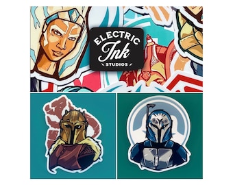 Star Wars Sticker Armorer & Bo-Katan / Adesivo vinile / Adesivo laptop / Adesivo idroflasco / Pacchetto adesivo / Adesivo auto / adesivo iPad per iPhone