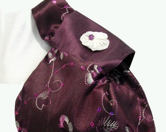 Wristlet purse purple taffeta