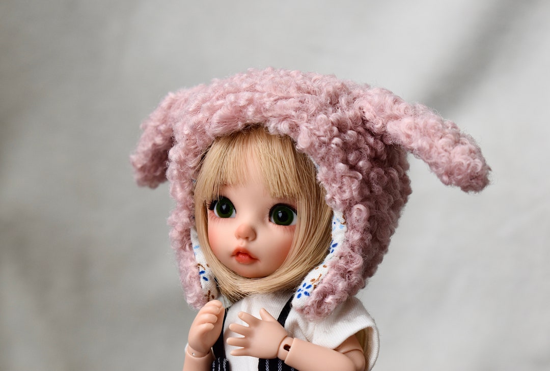 Pukifee Ante Hat, Plush Animal Hat for Bjd Doll, Ob11, Lati Yellow Hat